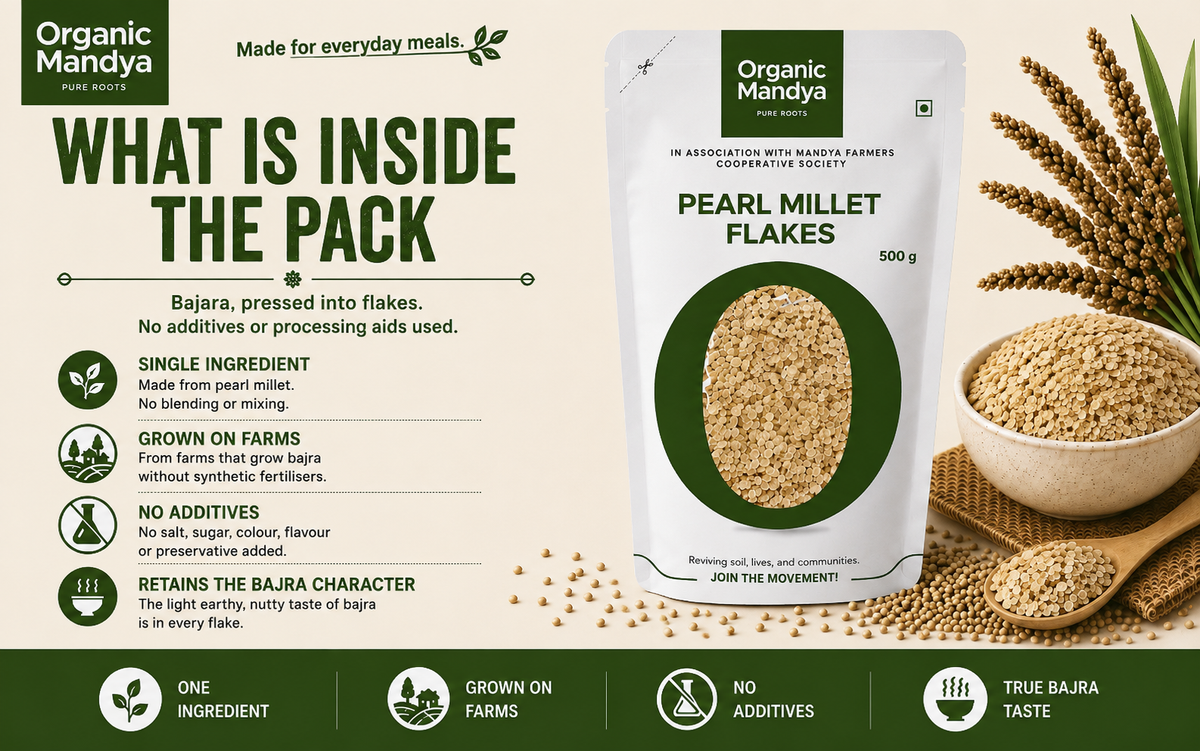 Pearl Millet Flakes With Millet Grains
