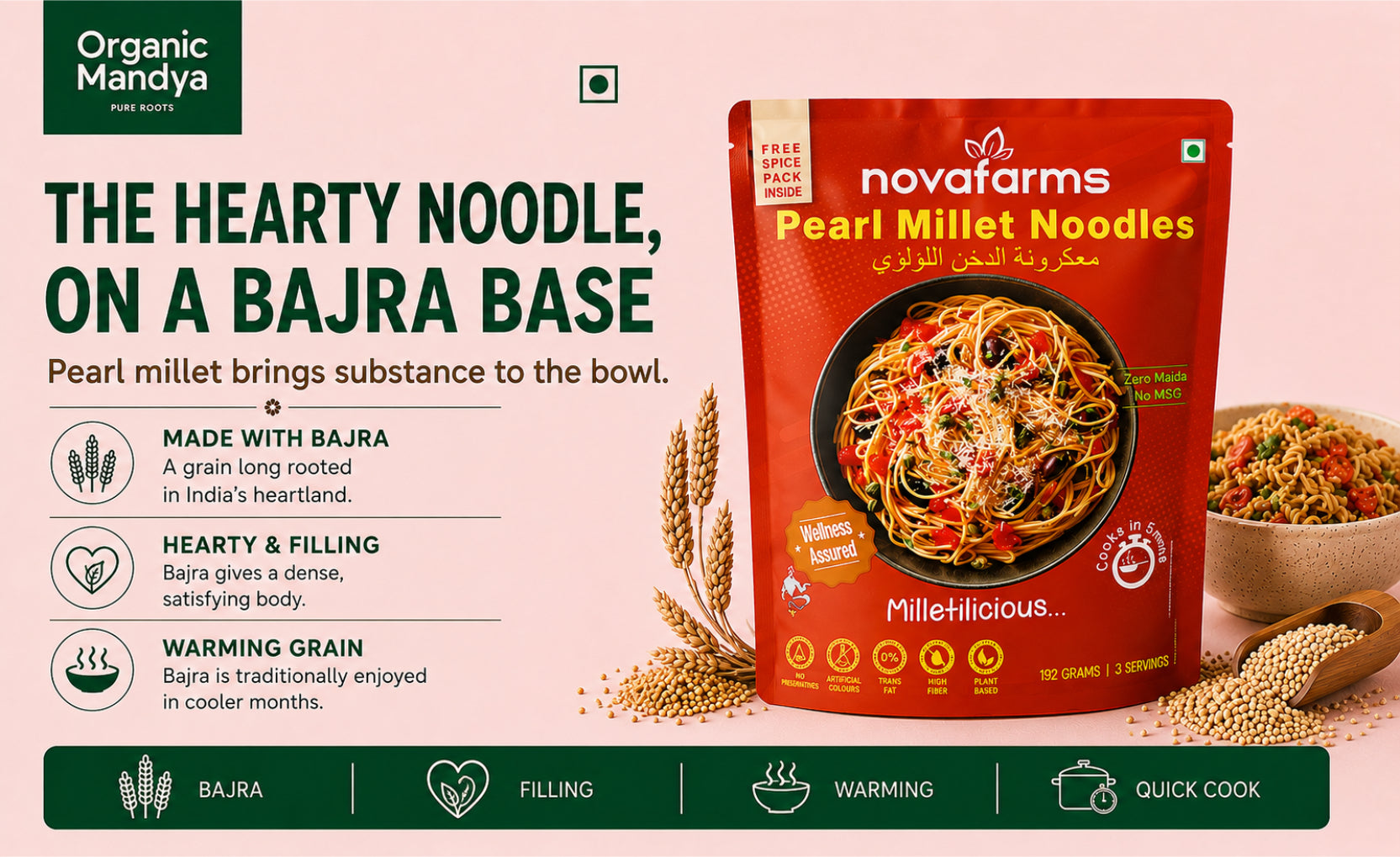 pearl millet healthy noodles