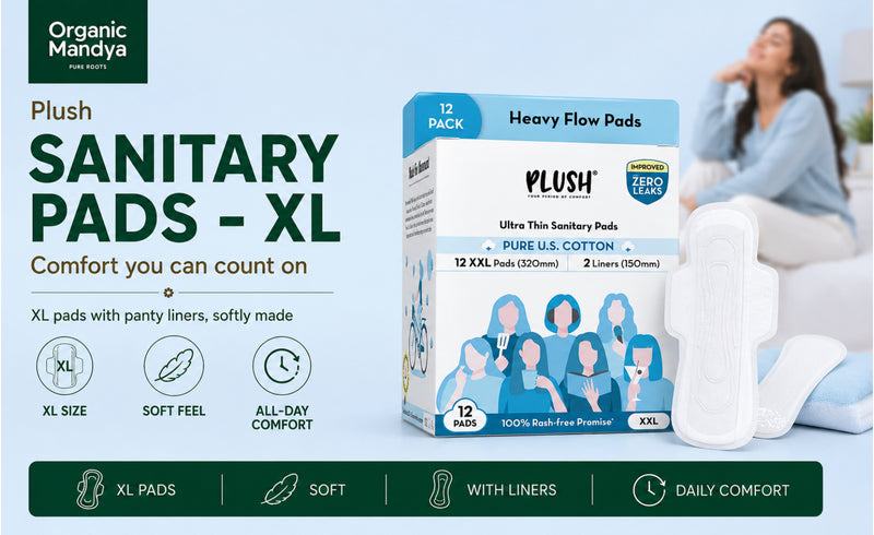 Sanitary Pads XL (12+2) for Heavy Flow – Plush Sanitary Pad