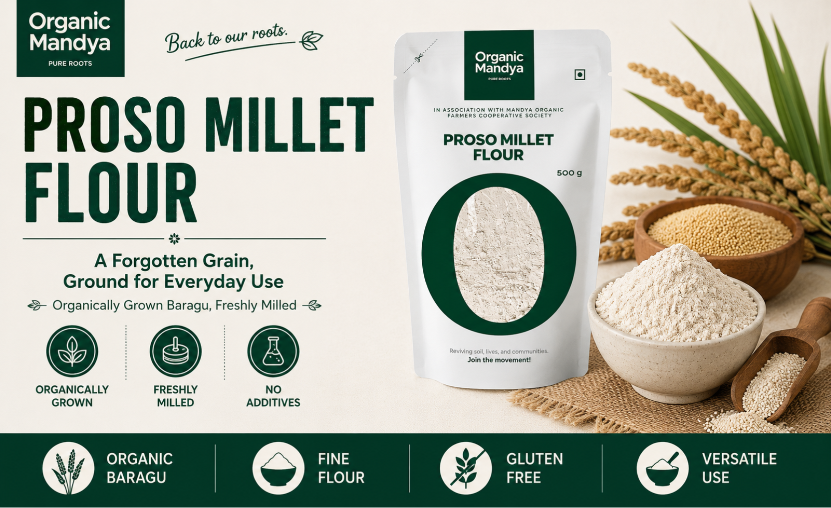 proso millet herbicide Organic Proso Millet Atta – Gluten-Free, High Fiber Flour