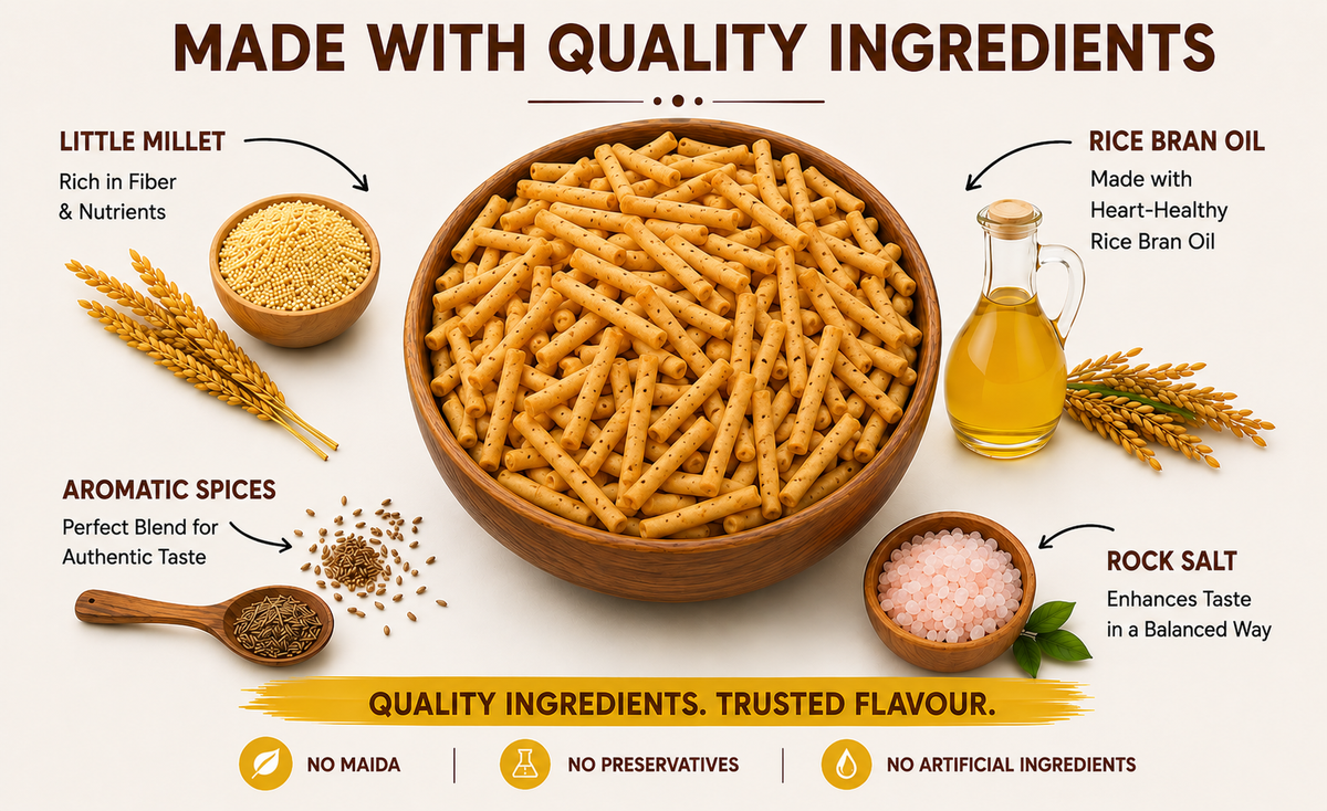 Millet Thengolu Snack Ingredients