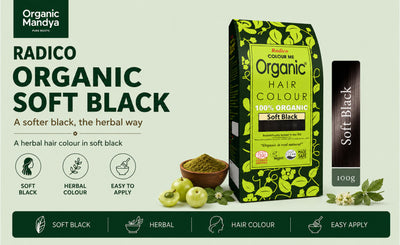 Radico Organic Soft Black 20g Herbal Hair Colour