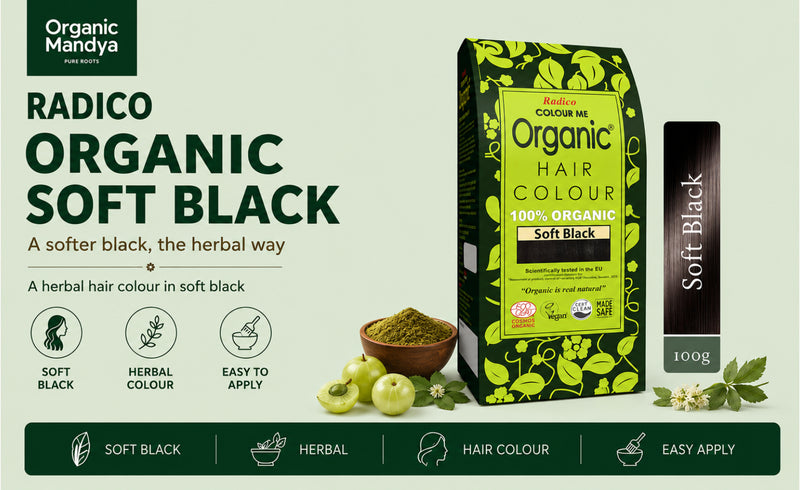 Radico Organic Soft Black 20g Herbal Hair Colour