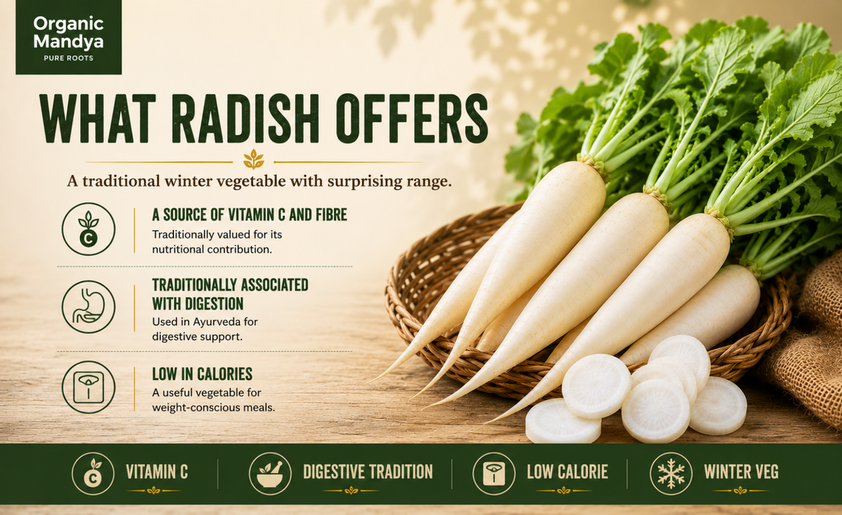 traditionally - radish - mooli