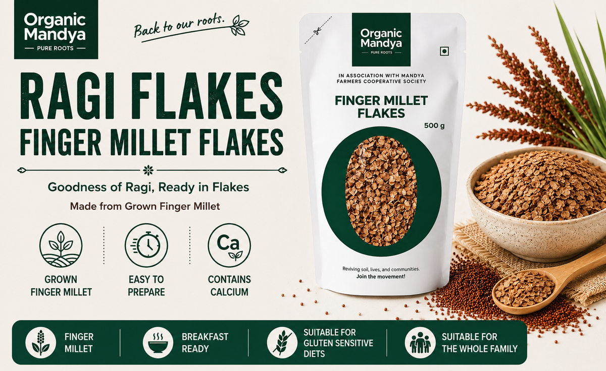 Finger millet flakes poha