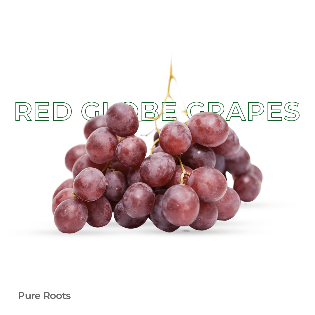 Organic Red Globe Grapes - Organic Mandya