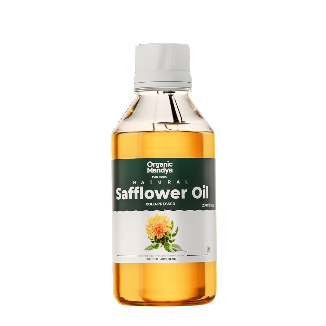 Safflower oil front - Organic mandya