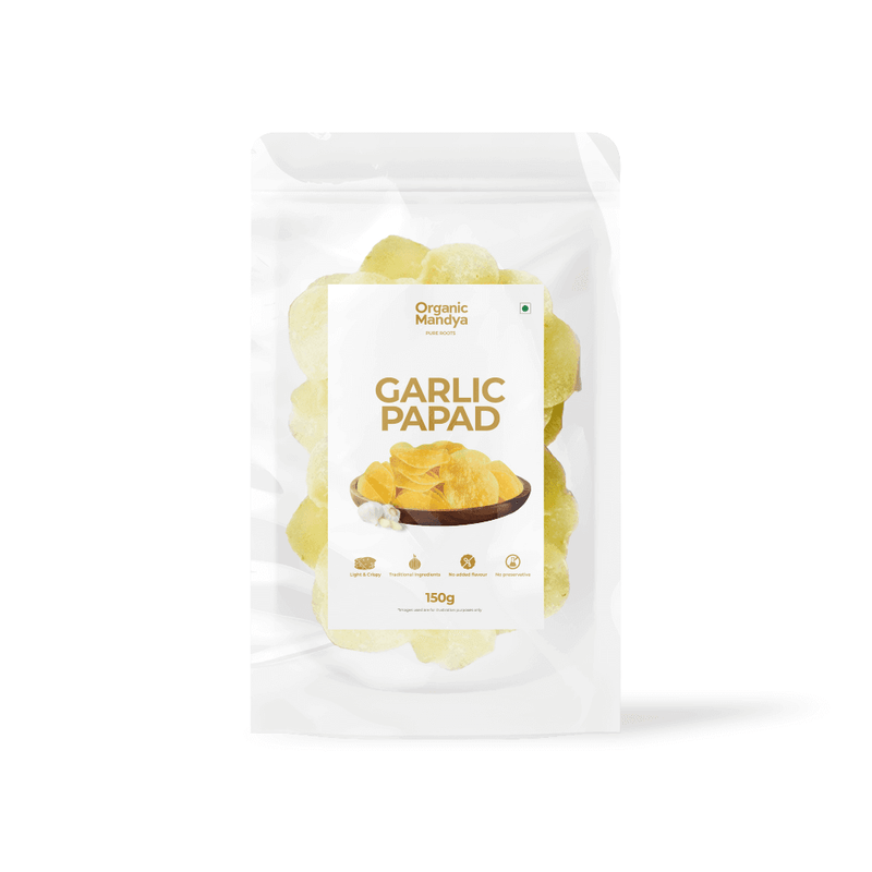Organic Mandya Garlic Papad – Crispy, Flavorful & Natural Snack