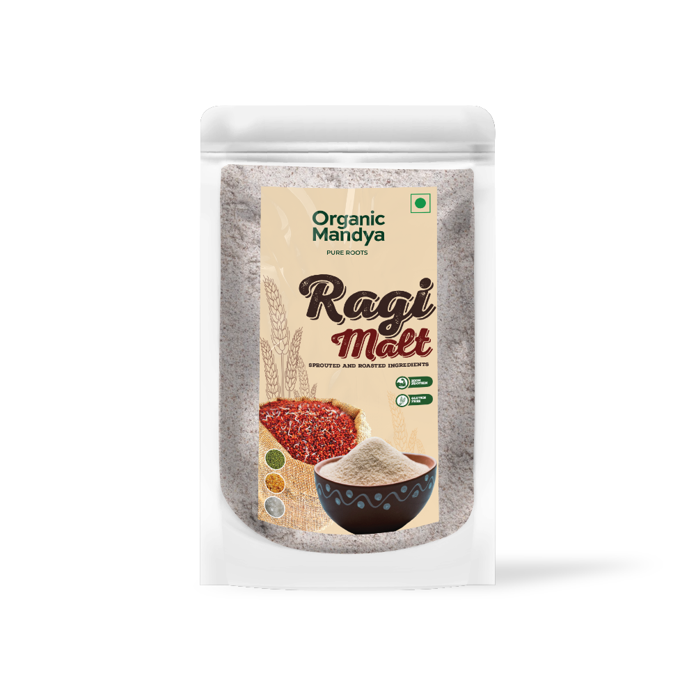 Ragi Malt 200g Front-Organic Mandya 