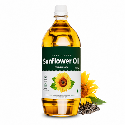 Cold Pressed Sunflower Oil (Unrefined) 1L & 5L | Organic Mandya