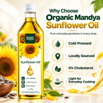 Cold Pressed Sunflower Oil (Unrefined) 1L & 5L | Organic Mandya