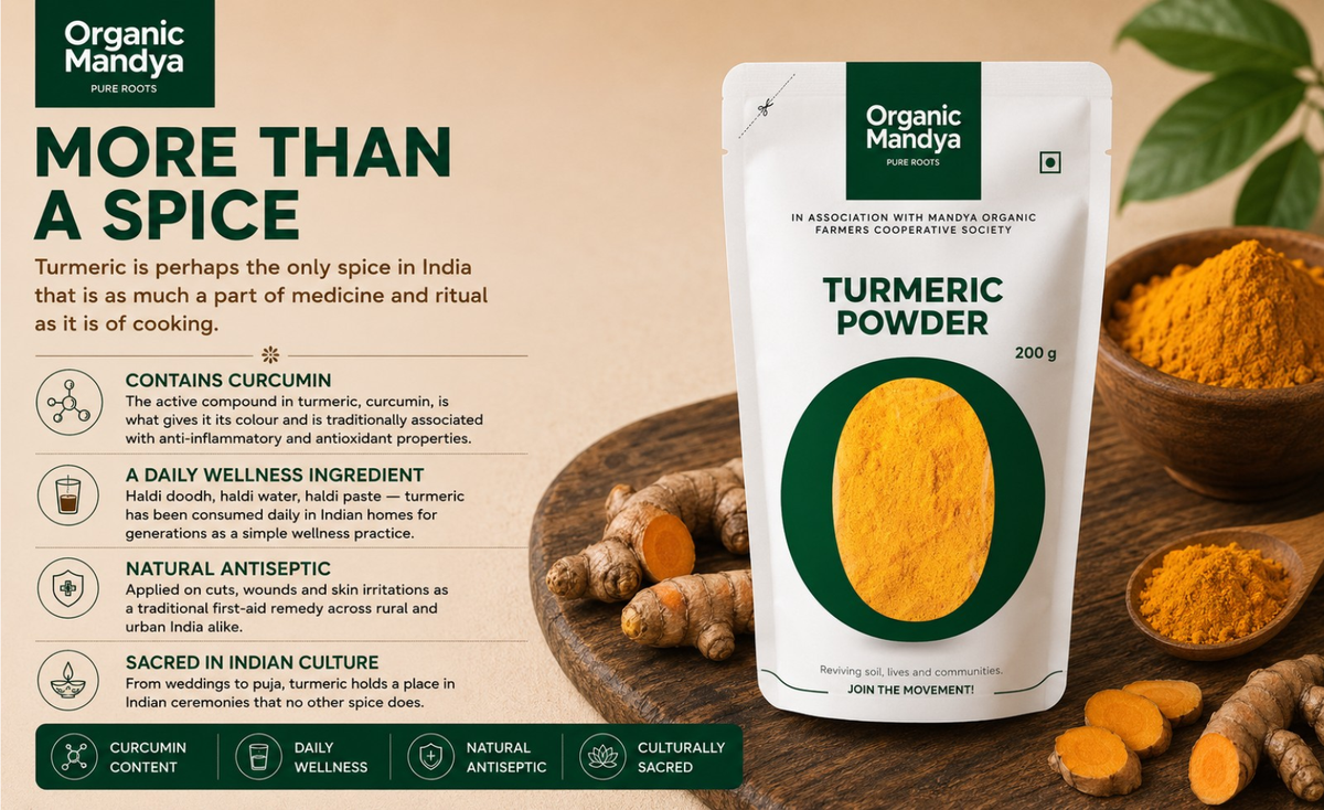 Turmeric Mandi Organic Mandya Turmeric Powder | Haldi