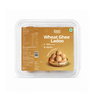 Wheat Ghee Ladoo with Brown Sugar | A2 Desi Cow Ghee, Roasted Wheat (180G)
