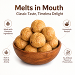 Wheat Ghee Ladoo with Brown Sugar | A2 Desi Cow Ghee, Roasted Wheat (180G)