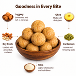 Wheat Ghee Ladoo with Brown Sugar | A2 Desi Cow Ghee, Roasted Wheat (180G)
