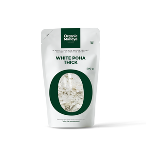 White Poha Thick 500g Front-Organic Mandya 