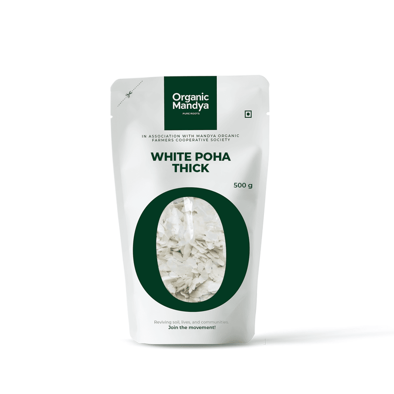 Organic Mandya White Poha Thick