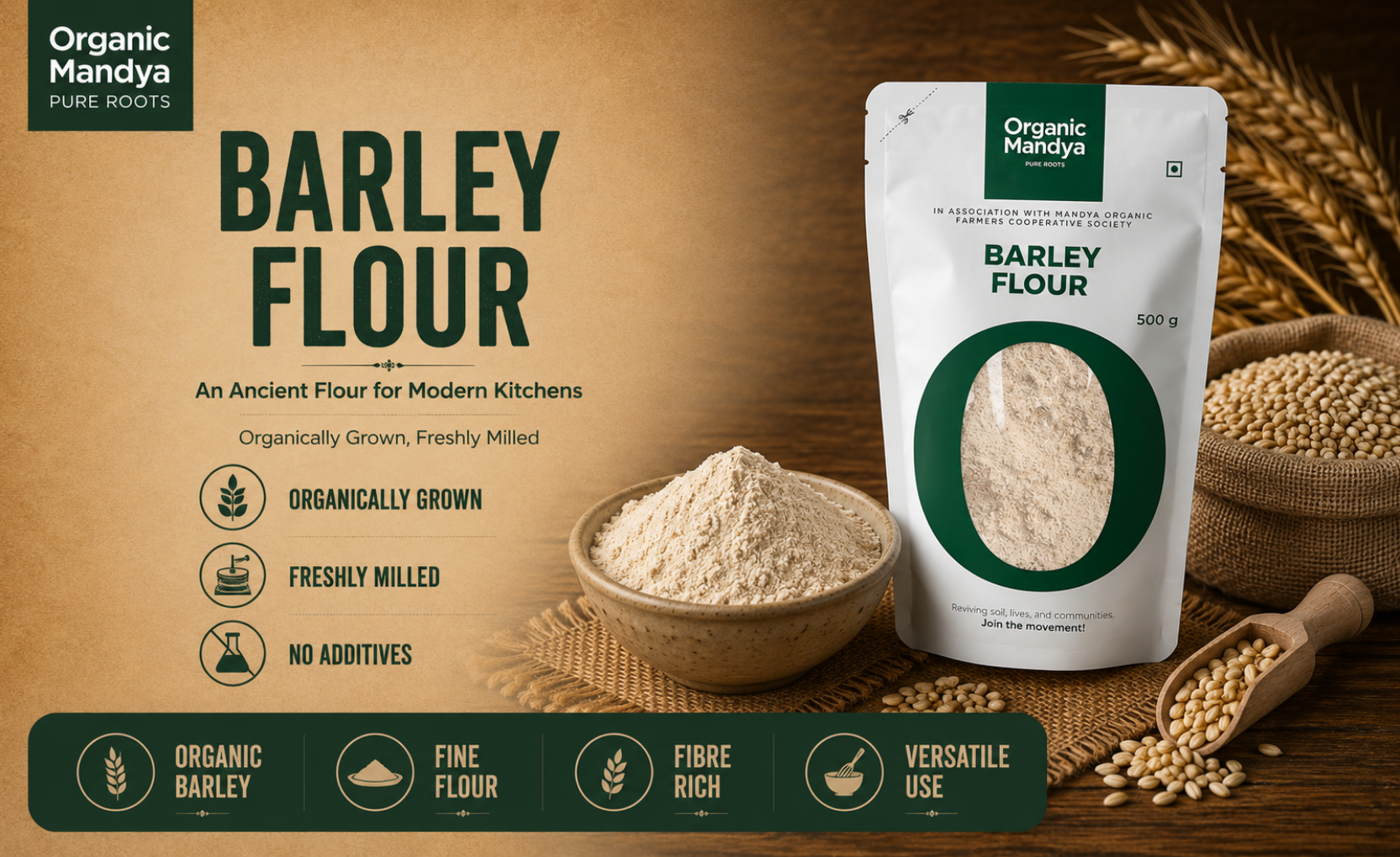fresh - nutritional - barley - flour
