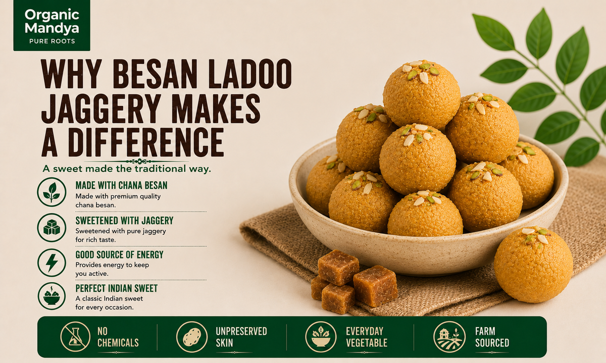 besan ladoo jaggery