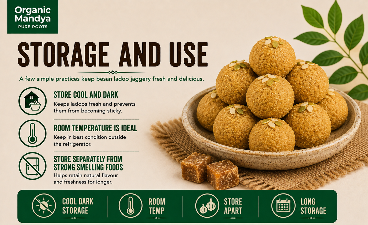 besan ladoo jaggery