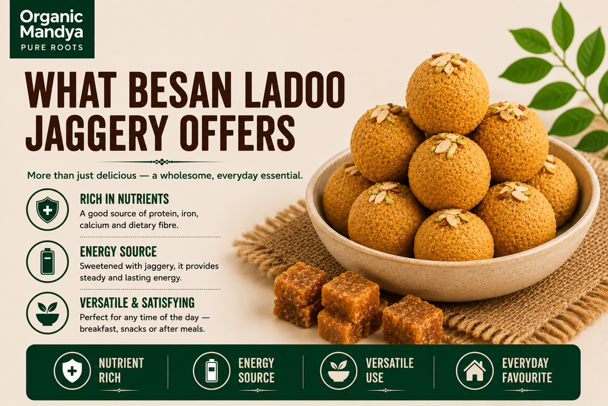 besan ladoo jaggery