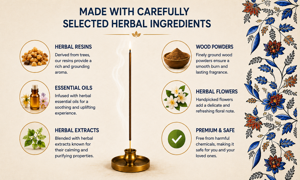 Herbal incense stick ingredients