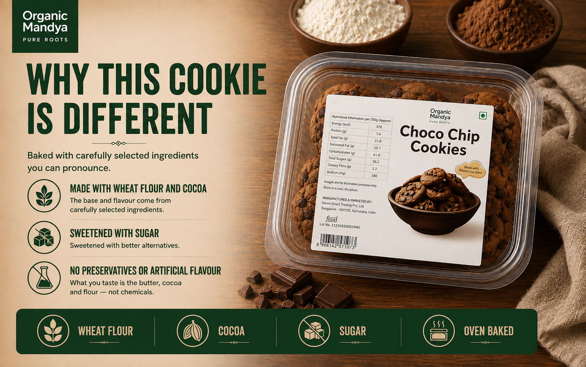 Organic Mandya Choco Chip Cookies