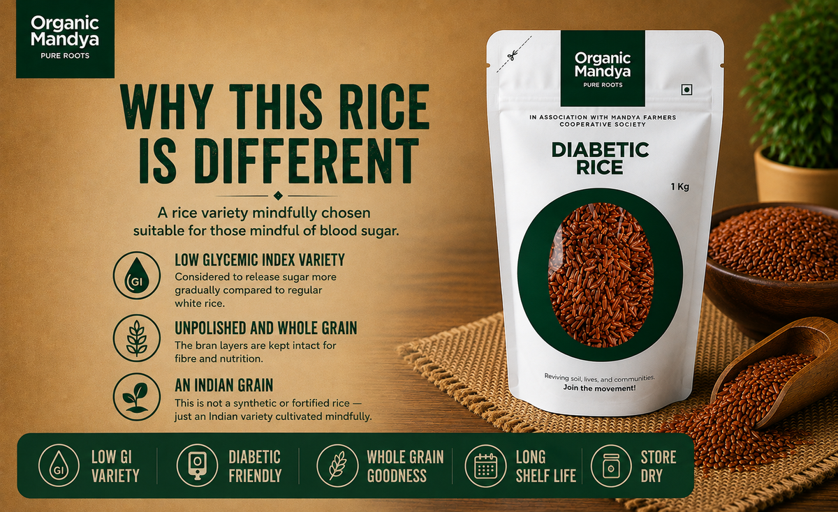 Unpolished rice grains