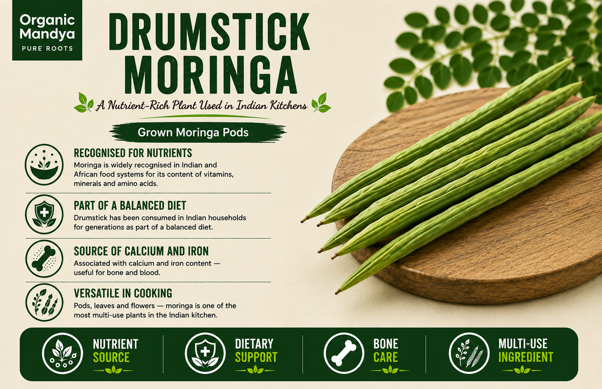 Moringa pods on board