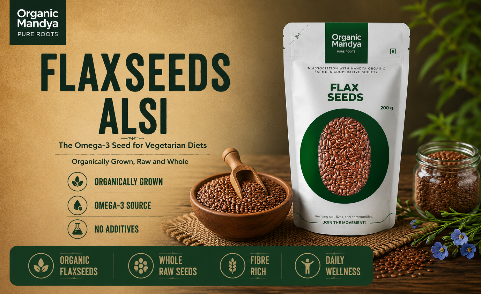organic - flaxseeds