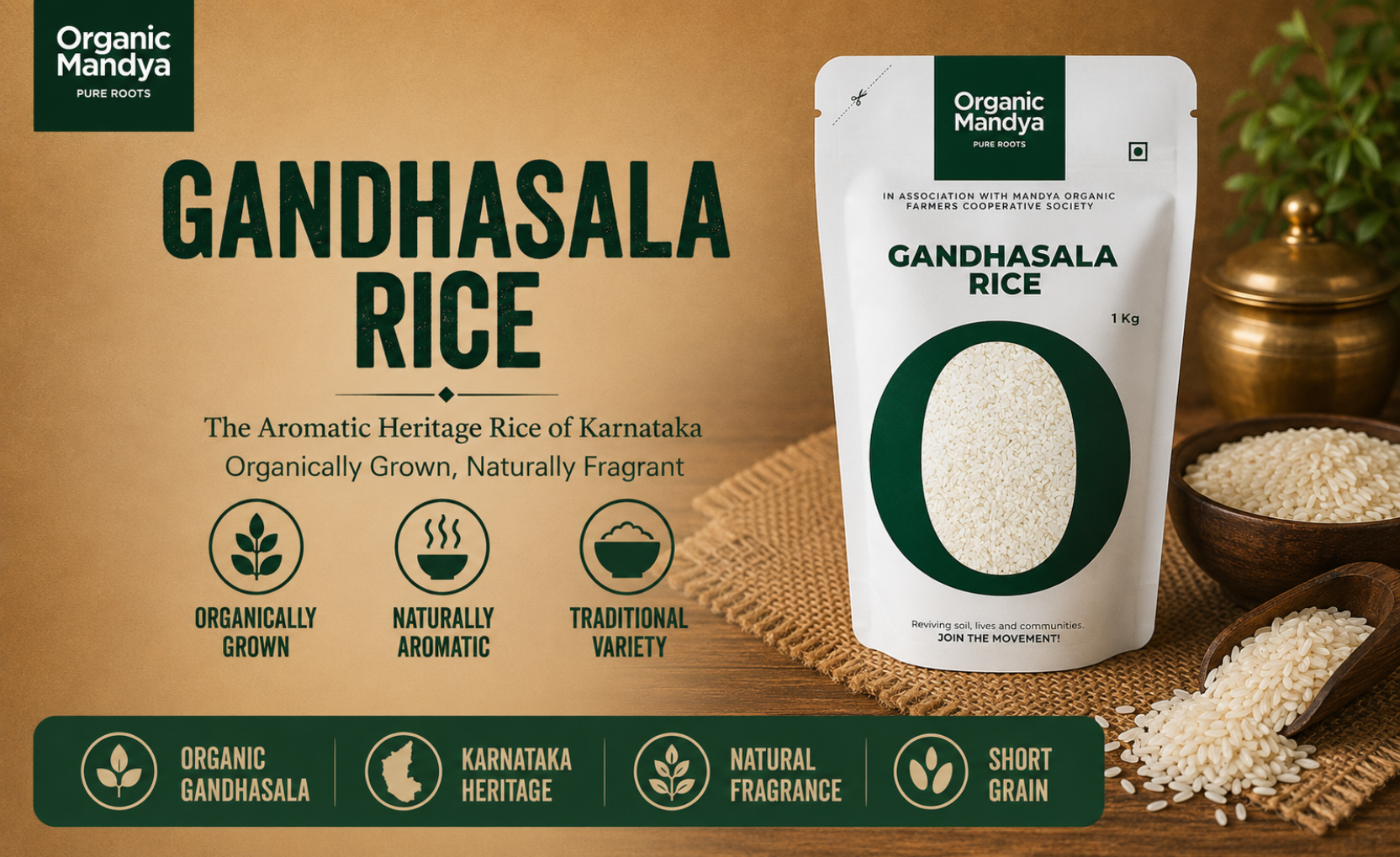 traditional - gandhasala - rice - 1kg 