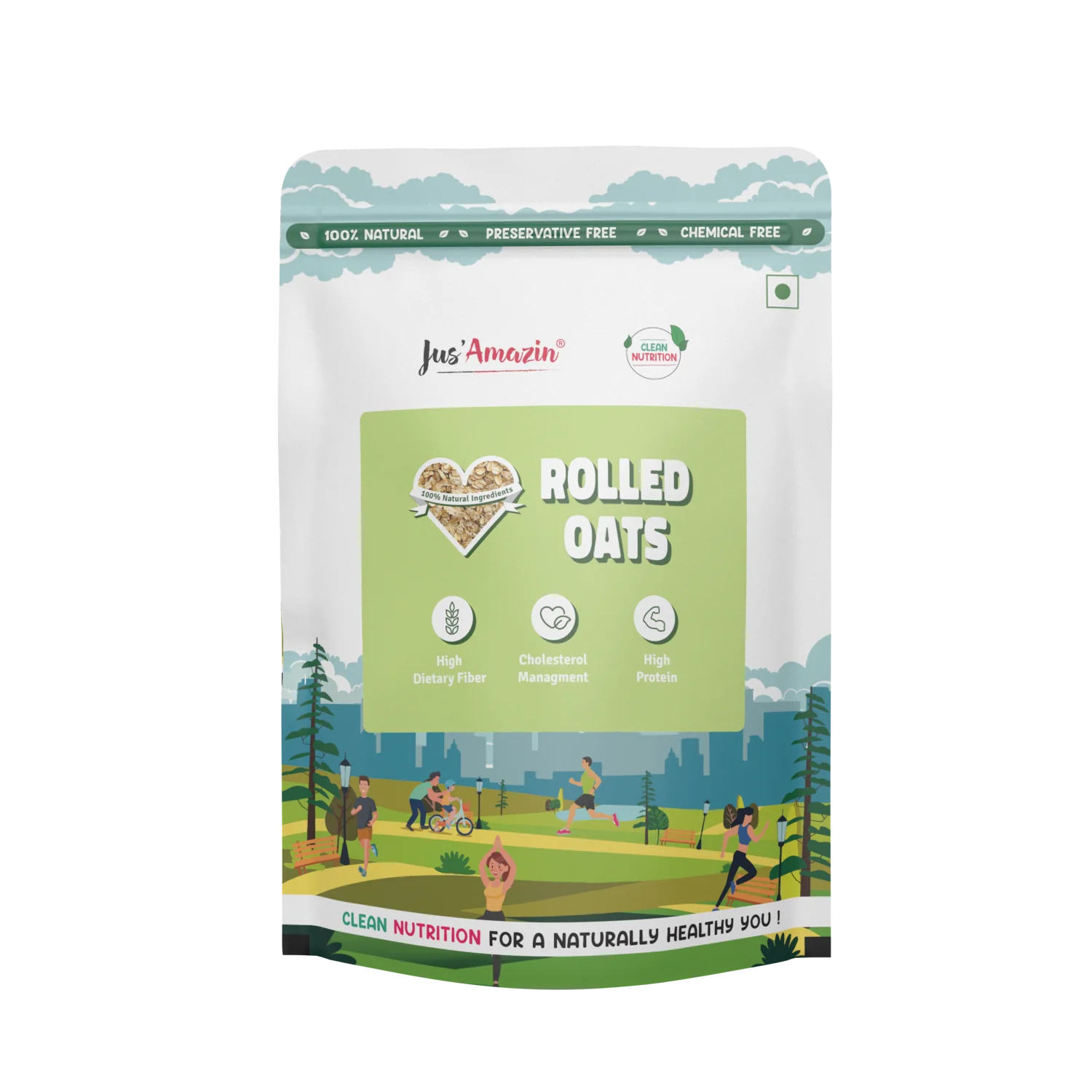 Jus Amazin High Protein Rolled Oats 1kg Pack