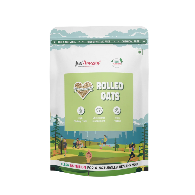 Rolled Oats 1kg | High Protein Rolled Oats Online | Jus Amazin