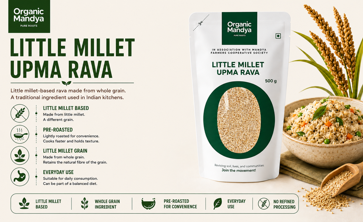 Roasted little millet rava