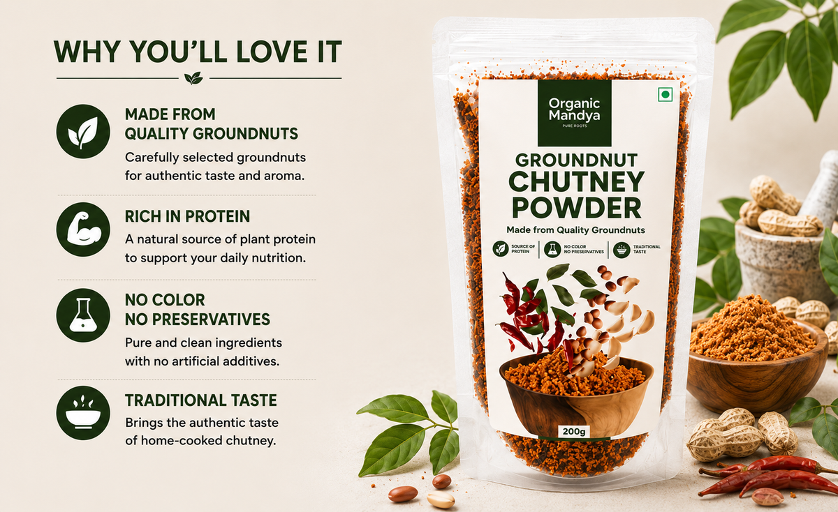 Natural- groundnut - chutney- powder