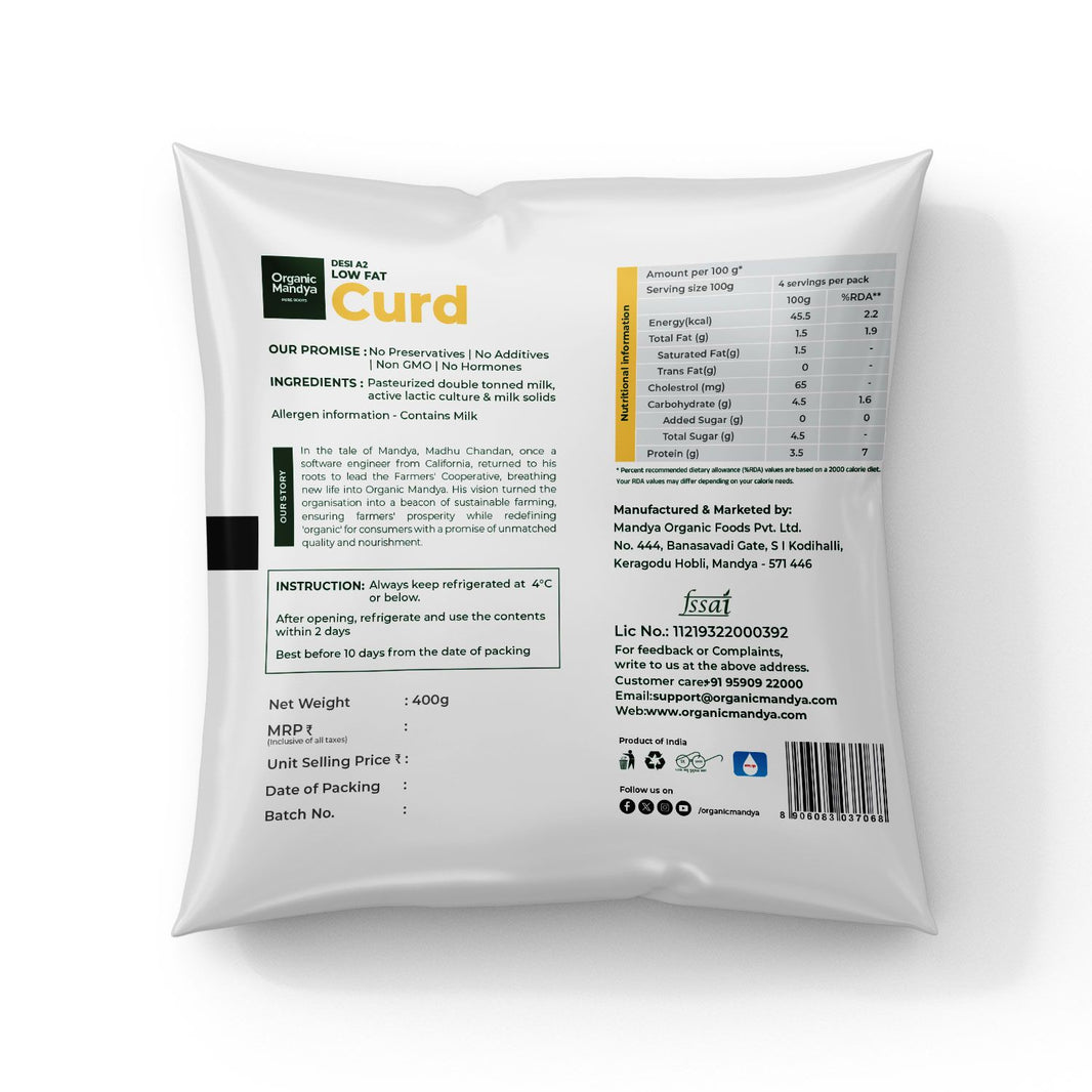 A2 Low Fat Curd