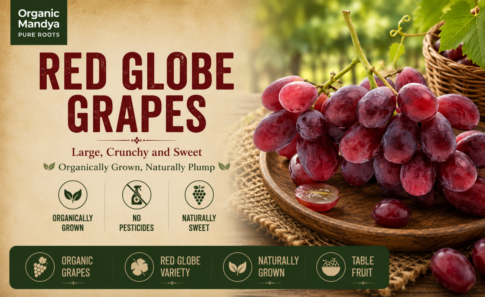 organic - red - globe - grapes
