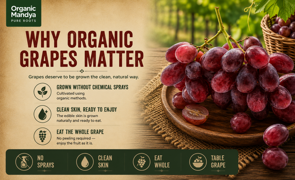 clean - organic - red - globe - grapes