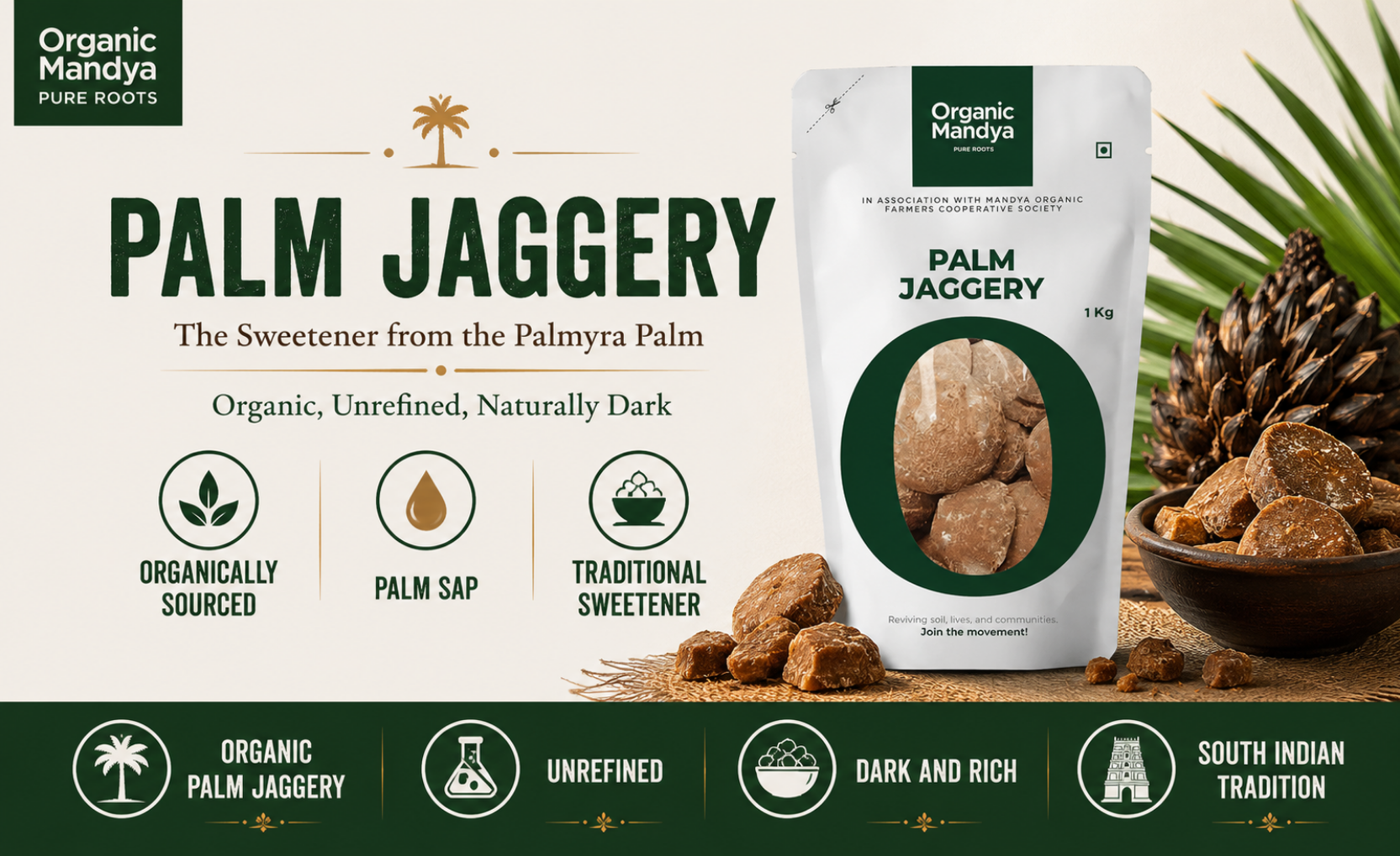 oragnic - palm - jaggery