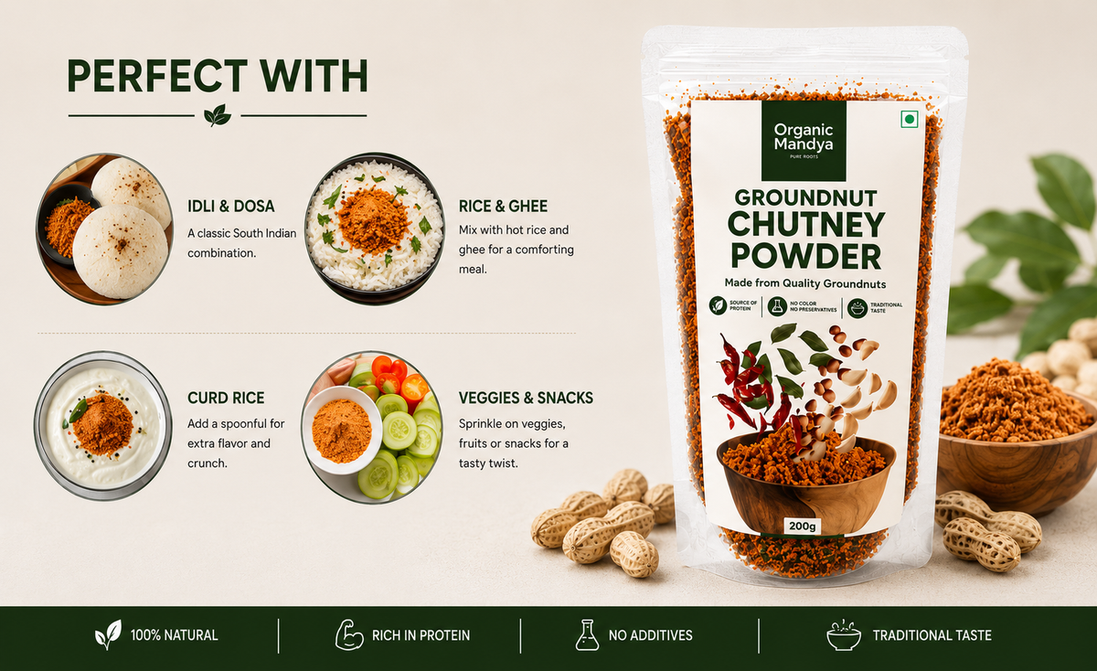 Groundnut - chutney - powder- perfect - with