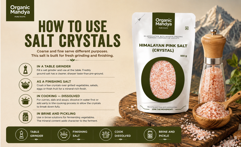 Himalayan Pink Salt Crystal | Pure Natural Rock Salt 500g