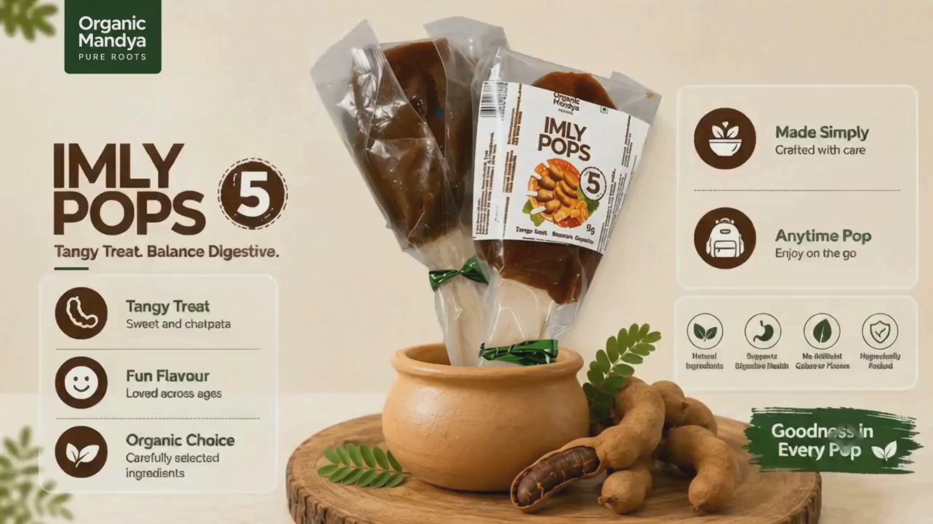 Organic Mandya IMLY POPS – Tangy Nostalgia with an Herbal & Spice Twist