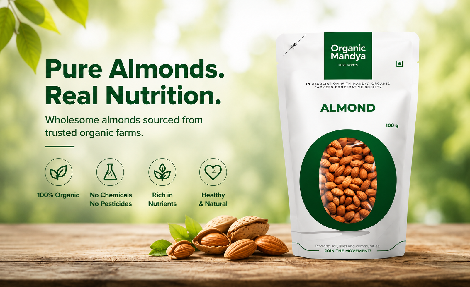Pure - Organic - Almonds