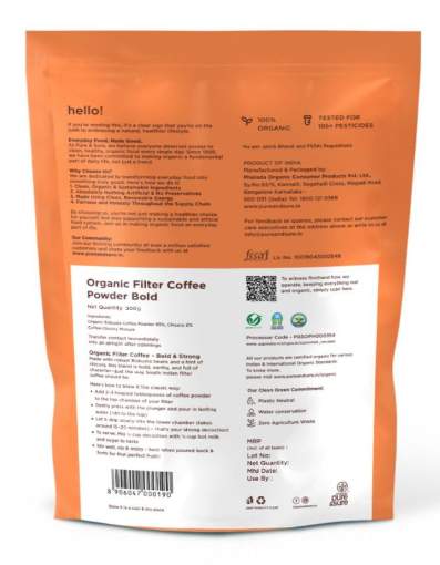 Pure & Sure Bold Coffee Powder 200g Filter Coffee