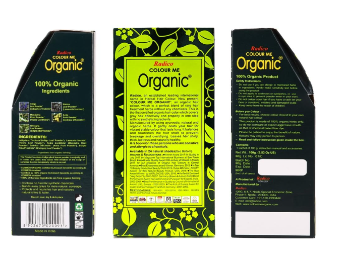 Radico Organic Soft Black 20g Herbal Hair Colour