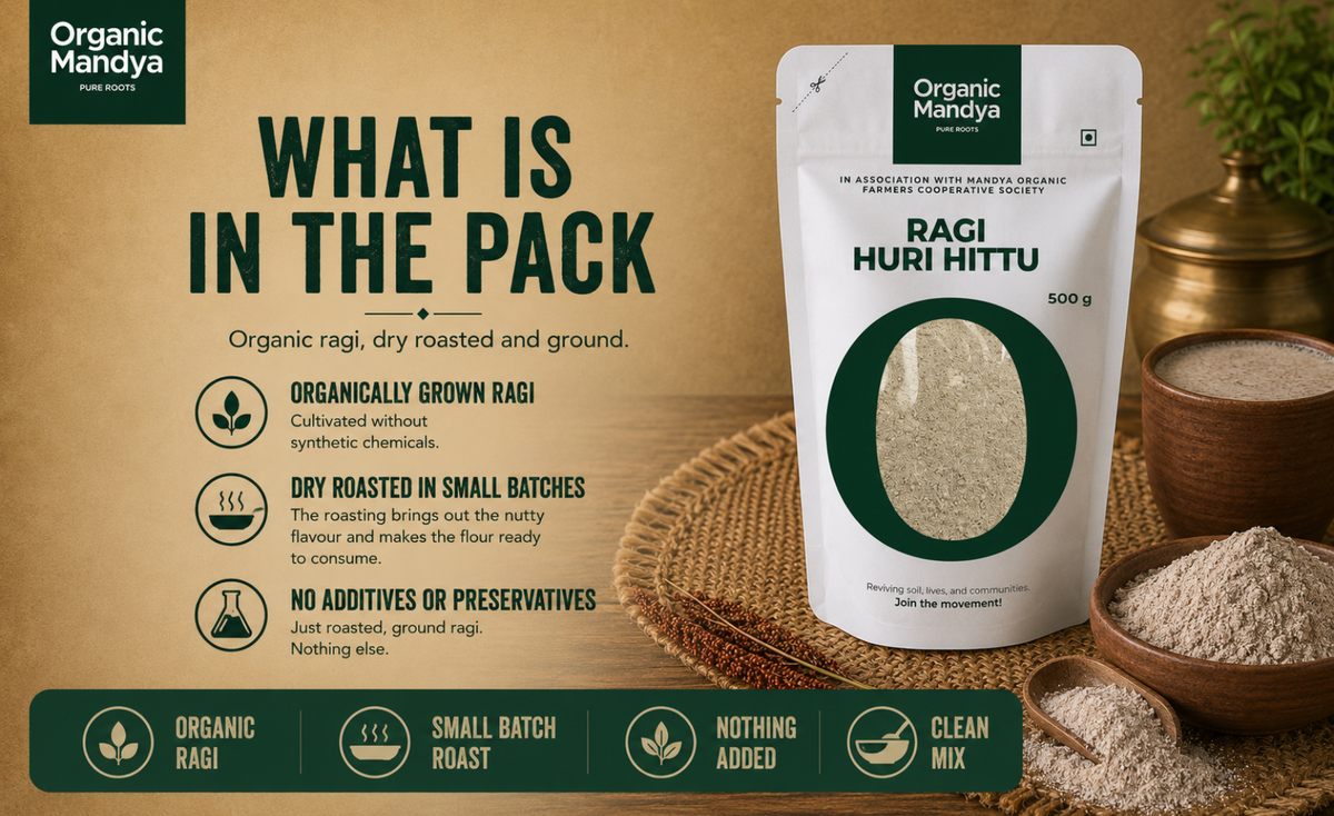 organic - ragi - hurihittu - 500 - gm