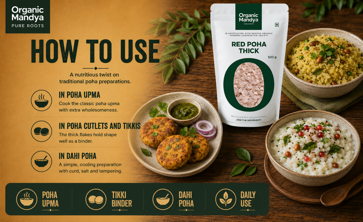 usage - red - poha - thick