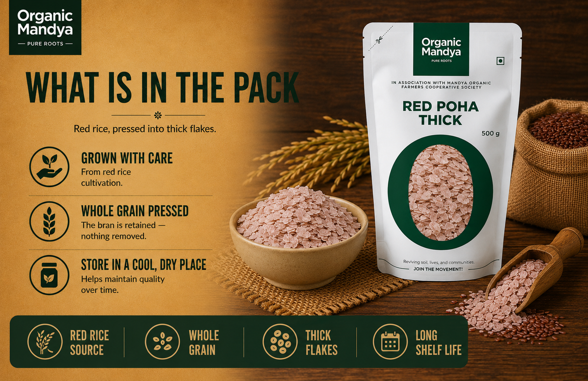 Red poha whole grain
