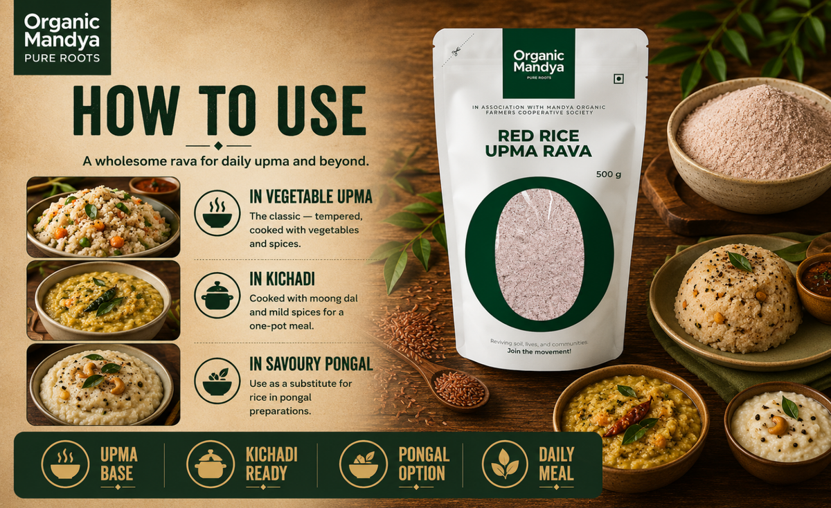 usage - red - rice - rava