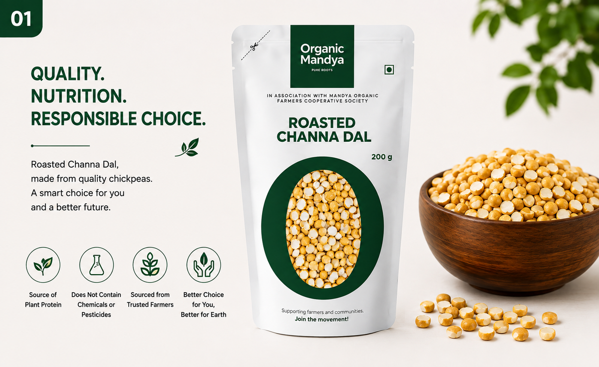 Roasted Channa Dal Process